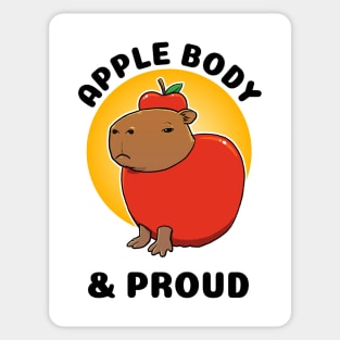 Apple body and proud Capybara Sticker